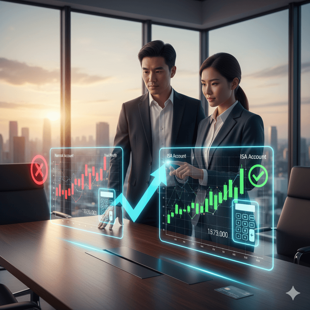 배당 소득세 아끼는 법: 일반 계좌 vs ISA 계좌 수익금 시뮬레이션 비교